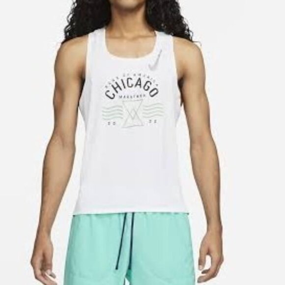Nike BOA Chicago Marathon 2022 AeroSwift Running‎ Singlet DX4489-100 Size Small - Picture 1 of 9